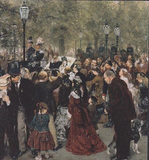 Adolph von Menzel Abreise Konig Wilhelms I china oil painting image